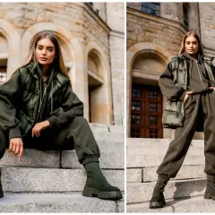 Modna stylizacja: jak nosić kamizelkę puchową z dresami i botkami. Stylowy look na co dzień.