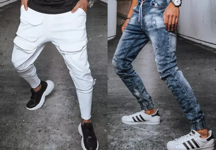 Białe i jeansowe joggery – spodnie, które łączą wygodę z modnym stylem. Zobacz, co to joggery i jak je nosić!
