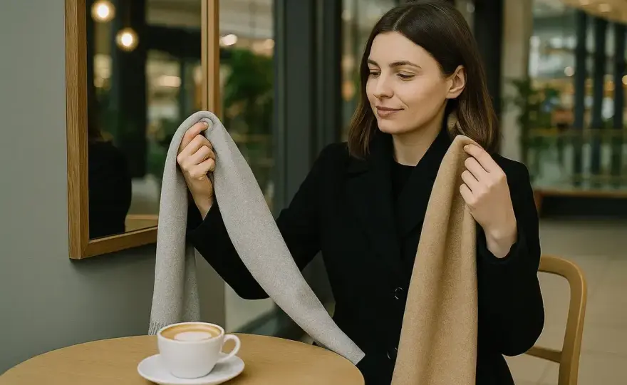 Jaki szalik do czarnego płaszcza damskiego pasuje najlepiej?