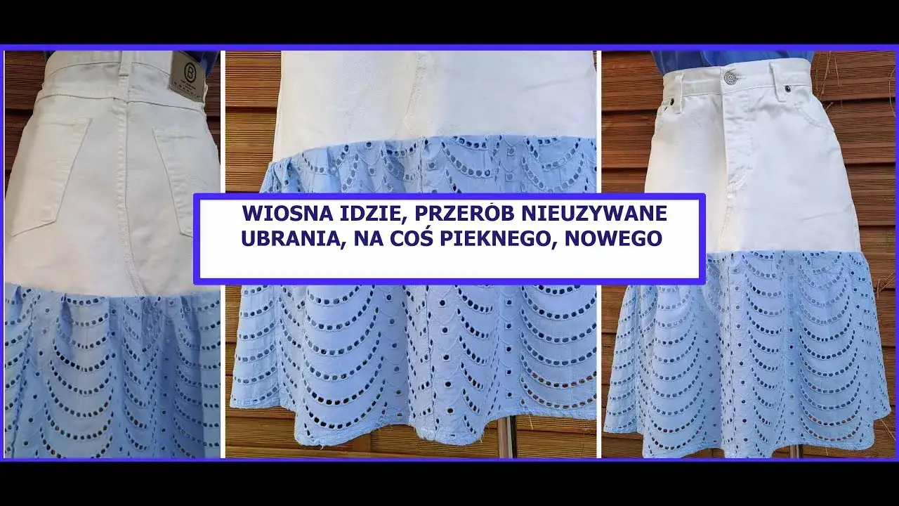 Inspiracje sp&oacute;dnice z jeans&oacute;w upcykling